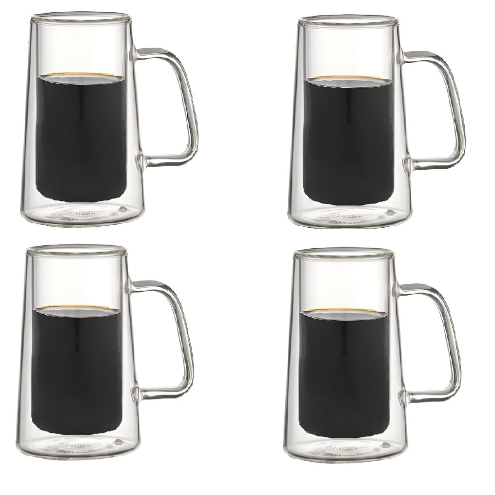 Dobbeltvægget Espresso Glassæt 4 stk. 80 ml. Grå - Schäfer