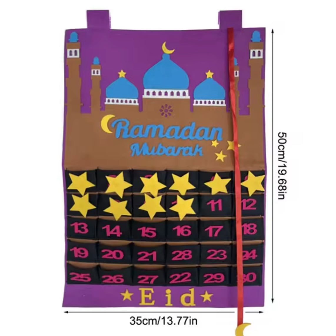 Ramadan Filt Kalender for Børn - Flere Farver og Varianter