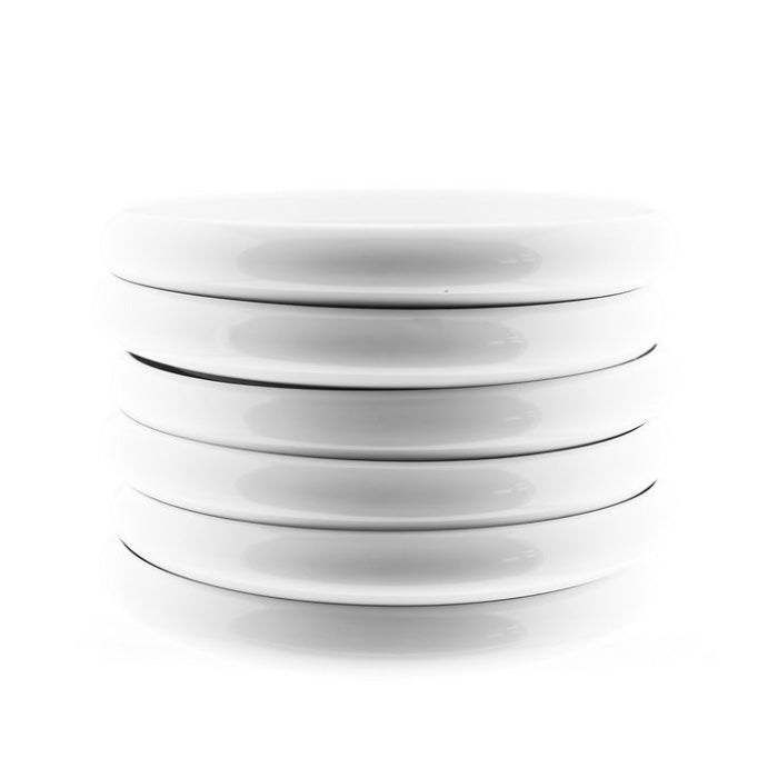 Porcelæn Dessert Tallerkensæt 6 stk. 20 cm Hvid - Almina Belicia