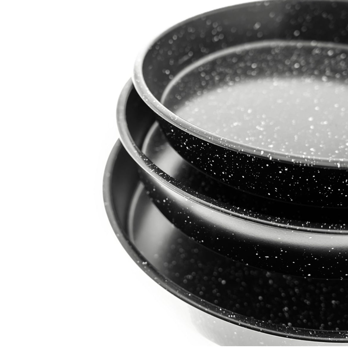 Almina Rund Granit Bradepandesæt 3 stk. 28/32/36 cm