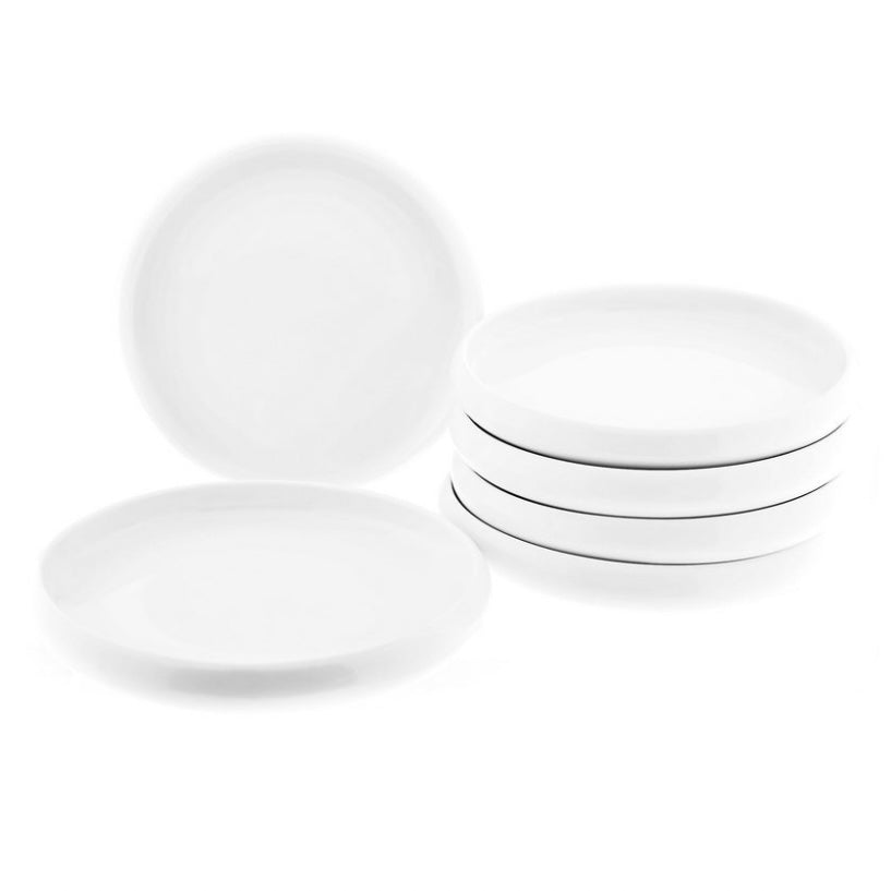 Porcelæn Dessert Tallerkensæt 6 stk. 20 cm Hvid - Almina Belicia