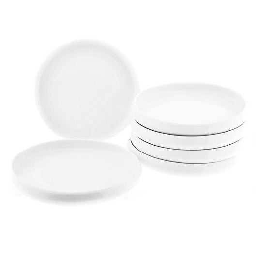 Porcelæn Dessert Tallerkensæt 6 stk. 20 cm Hvid - Almina Belicia