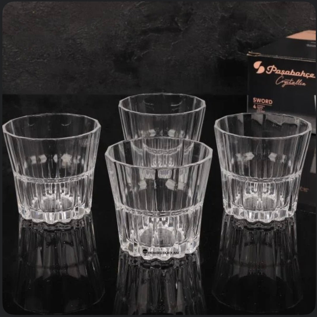 Drikkeglassæt 4 stk. 200 ml - Pasabahce Crystallin Sword