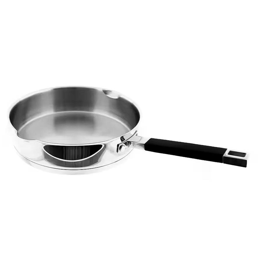 Stegepande Rustfrit Stål m/Låg 2,6 liter 24 cm - Almina