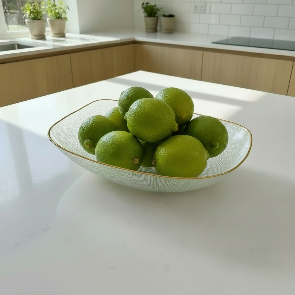 Bricard Rexy Glasskål 25 cm - Klar m/Guldkant