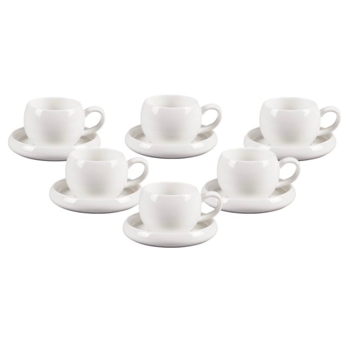 Bricard Porcelain Bondy Tyrkiske/Espresso Kaffekopper Sæt 4 Dele