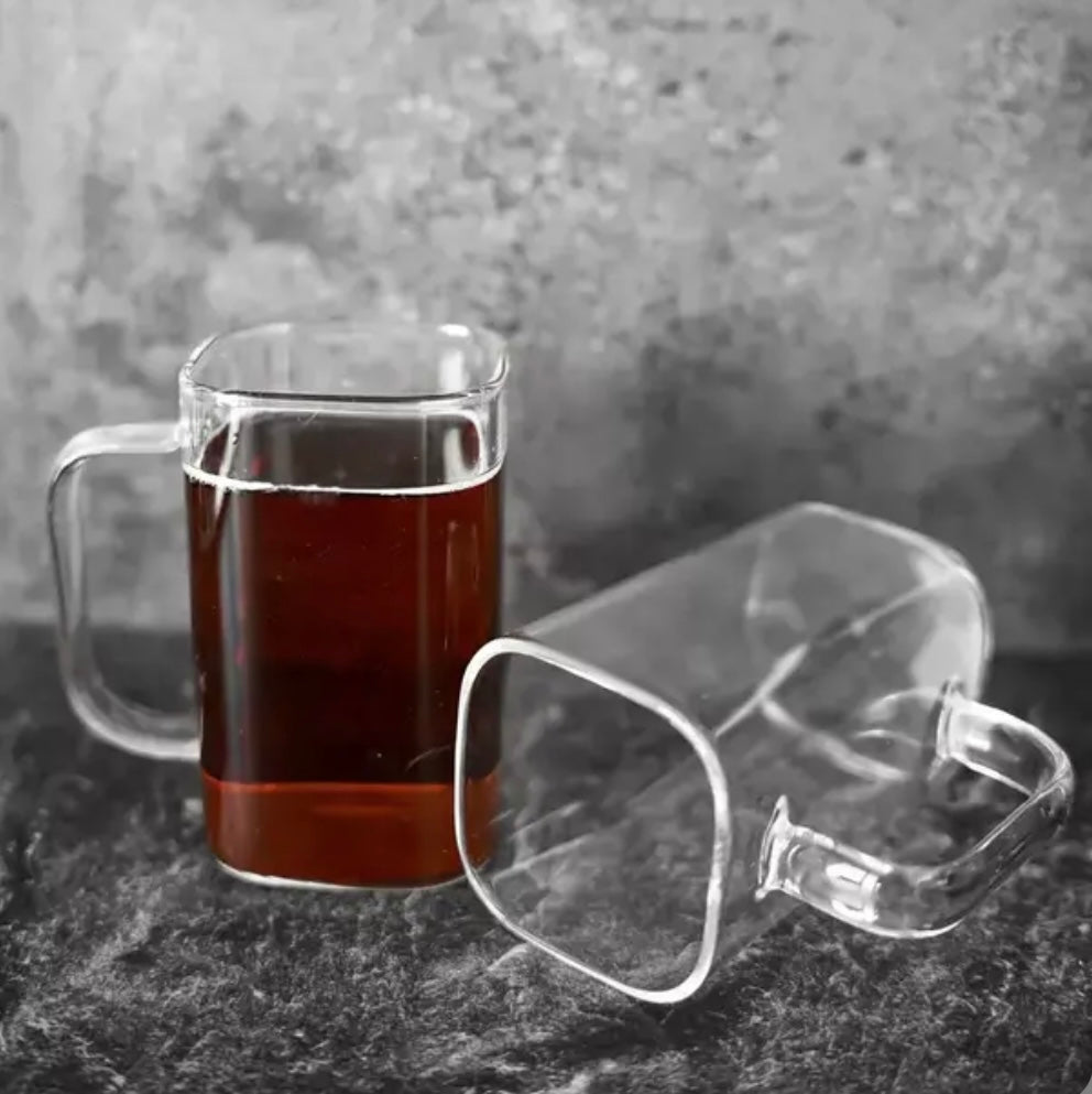 Kvadratisk Glaskrussæt 6 stk. 280 ml. - Almina Aurelia