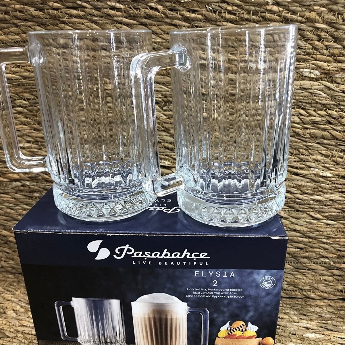 Høj Glaskrussæt m/Hank 2 stk. 310 ml. - Pasabahce Elysia