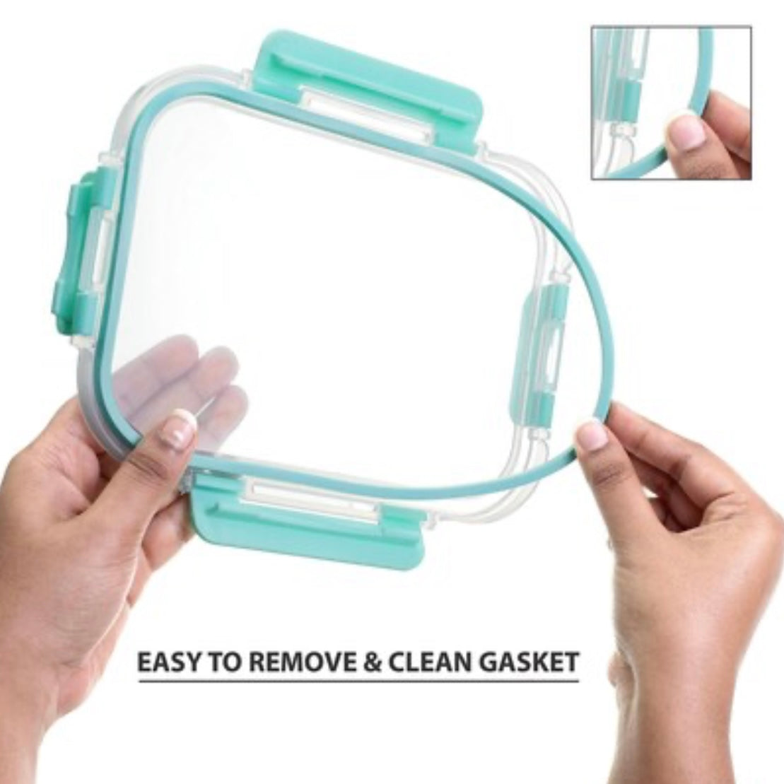 Glas Opbevaringssæt m/låg 3 stk. Rektangulær 330/620/1030 ml