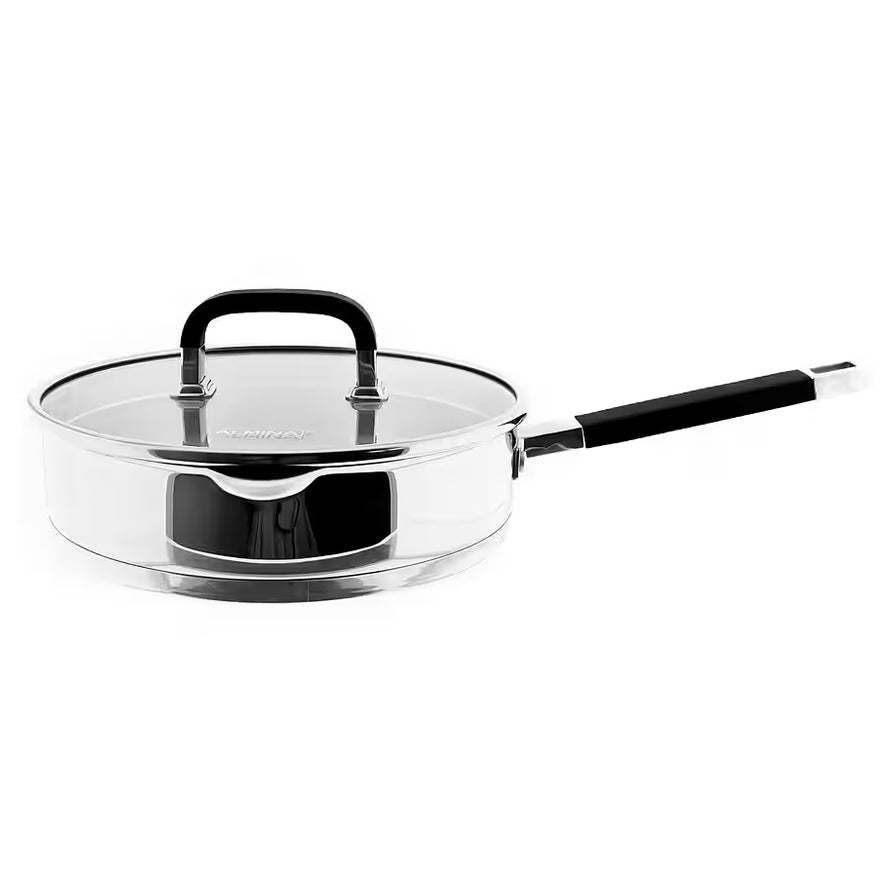Stegepande Rustfrit Stål m/Låg 2,6 liter 24 cm - Almina