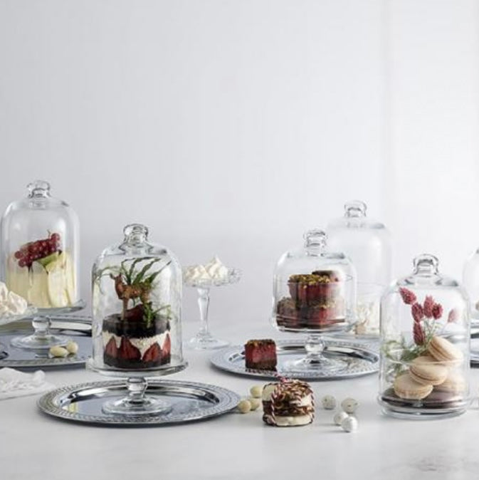Glasskål m/Klokkeformet Låg 20 cm - Midi Patisserie Pasabahce