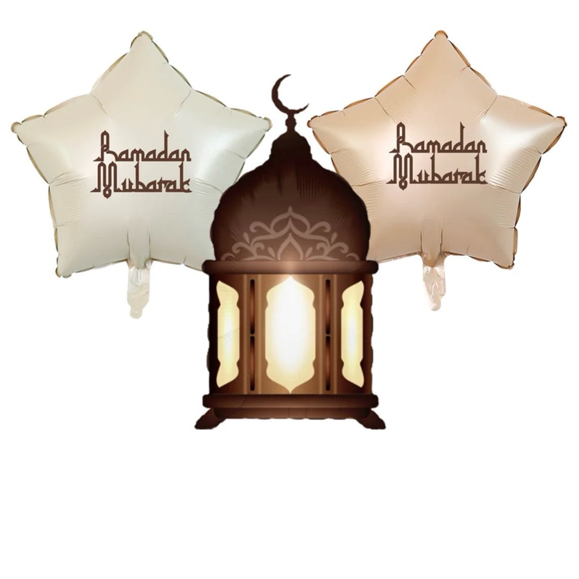 ‘Ramadan Mubarak’ Lanterne og Stjerne Ballonsæt