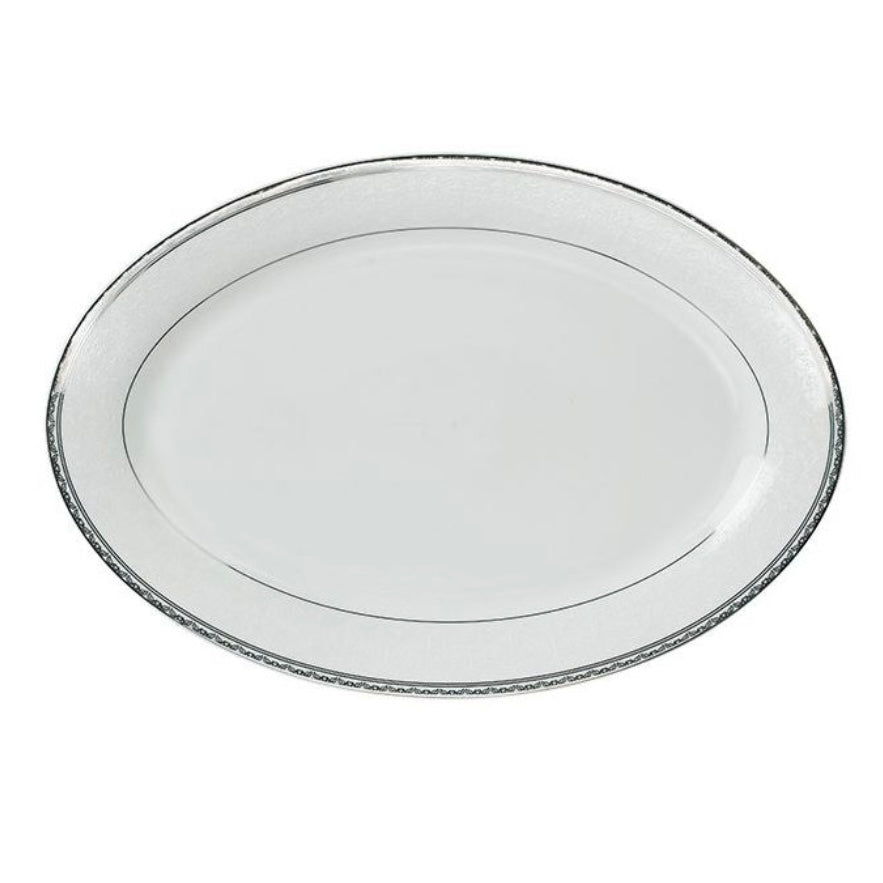 Bricard Mønstret Porcelænssæt 25 dele Hvid/Sølv