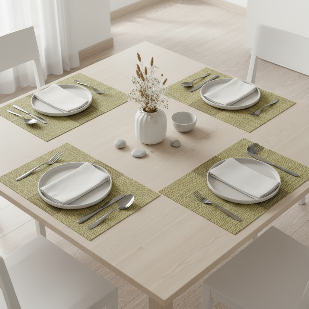 Cinar Dækkeservietter Guld/Beige 6 STK. 30x45 CM