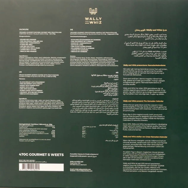 Vingummi Ramadan Kalender m/31 Låger, 470 gram fra WALLY AND WHIZ