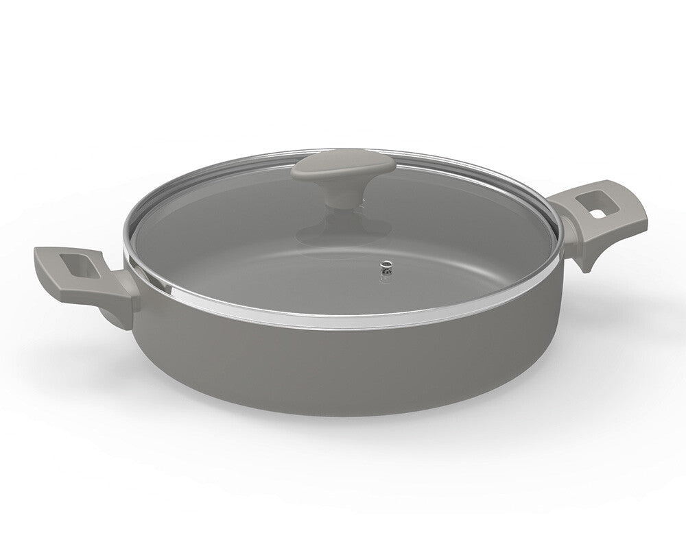 Michelino serveringspande med låg 28 cm – Alythia-serien, beige