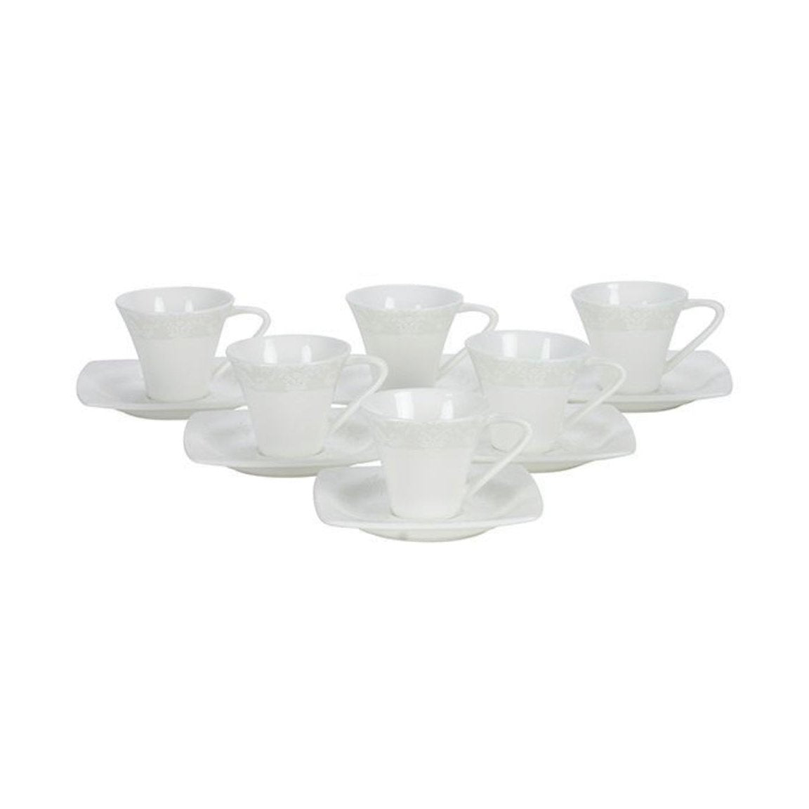 Mokka-/Espressosæt - 12 dele Bricard Porcelæn