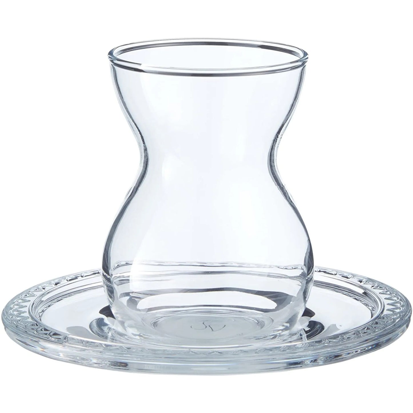 Te Glas Sæt 12 Dele 6 Glas 6 Underkopper. - Pasabahce Etnik - Løven Home