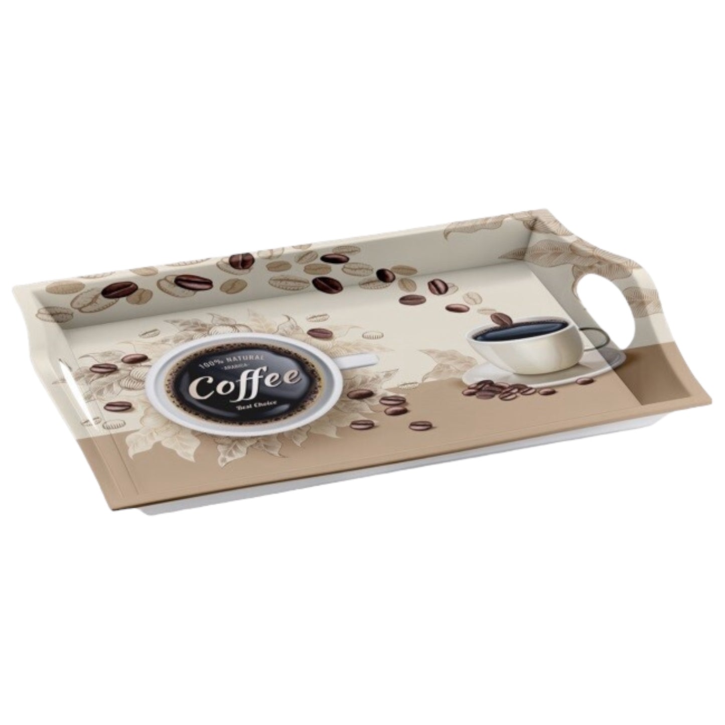 Michelino Serveringsbakke - Brun og Kreme 30x44 cm