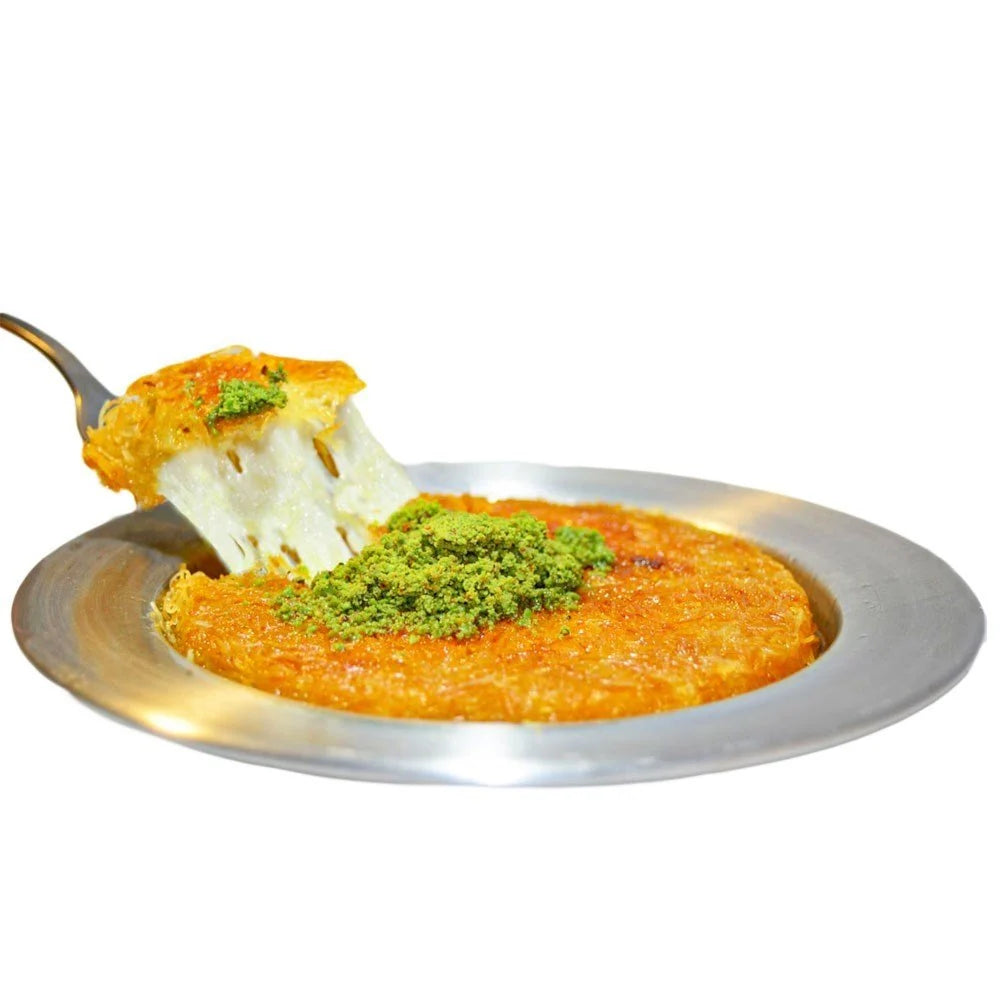 Kunafa Ovnfast Fad i Rustfrit Stål 23,5 cm – Perfekt til Autentiske Arabiske Desserter