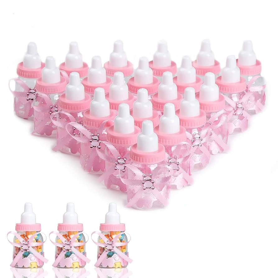 Baby Shower Sutteflaske – Stor og små Sutteflasker som Bordpynt & Gæstegaver