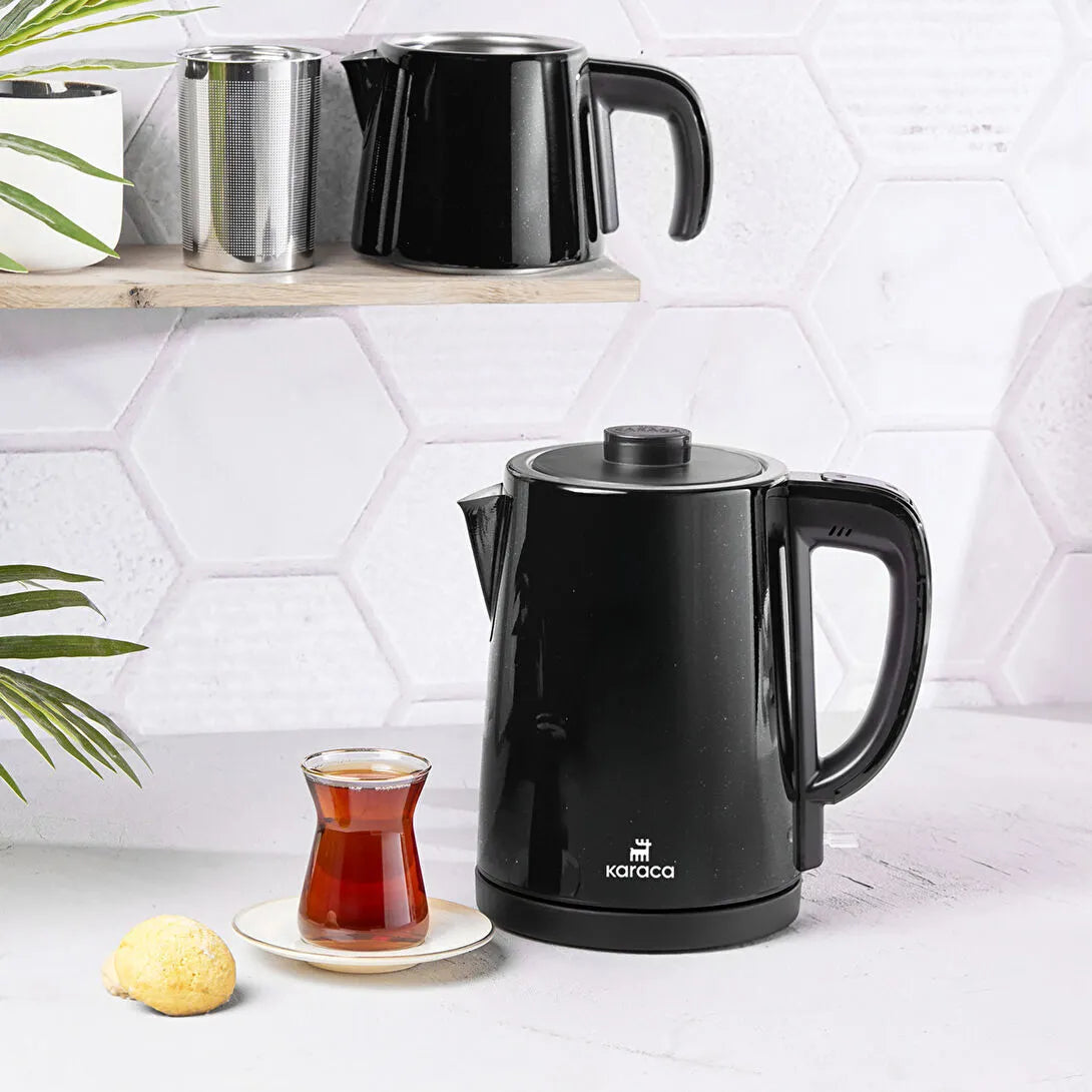 Karaca Gastro Dem 2 i 1 Elkedel & Tekoger, Rustfrit Stål – Inox Shiny Sort