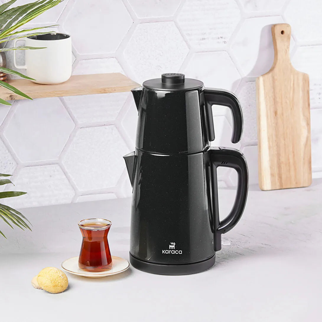 Karaca Gastro Dem 2 i 1 Elkedel & Tekoger, Rustfrit Stål – Inox Shiny Sort