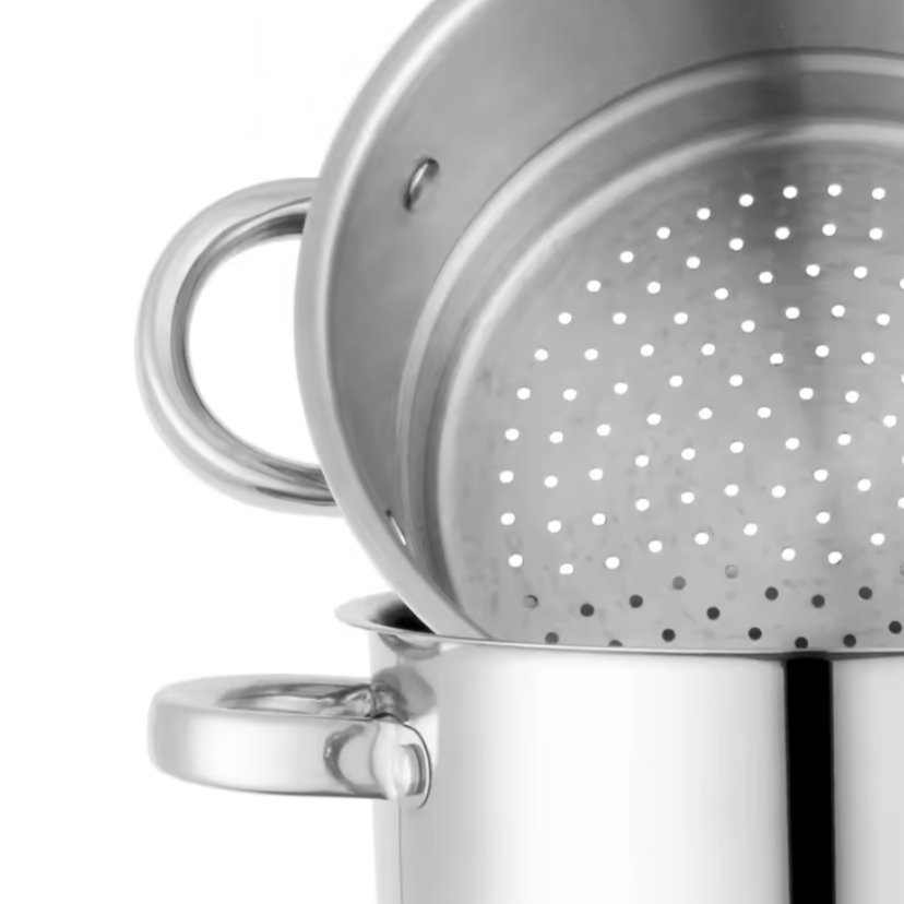 Damp- og Couscous Gryde Rustfrit Stål 21 cm 6 L - Kadirelli