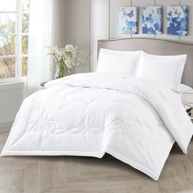 Cinar Sena Sengetæppe Sæt Hvid 3 Dele 240x260 cm