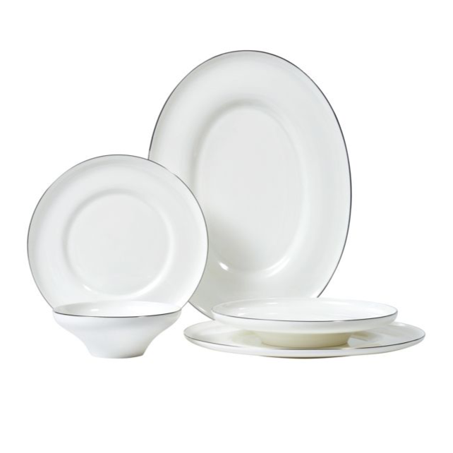 Bricard Macon Silver Porcelænssæt 25 dele - 6 personer