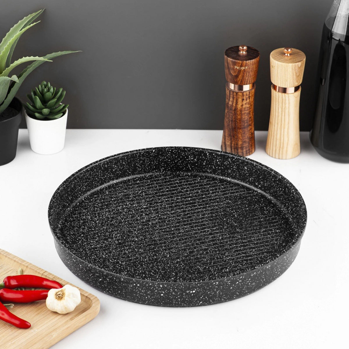 Rund Ovn Bradepande Granit 32 cm - Tac Döküm
