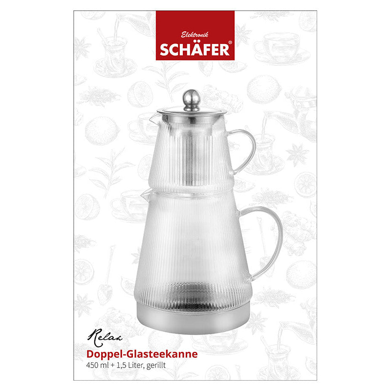 Schäfer Relax Glastekandesæt 450 ml + 1,5 Liter