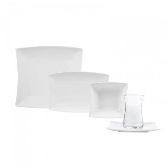 Karaca New Perfect White Morgenmads Porcelænssæt - 26 dele 6 personer