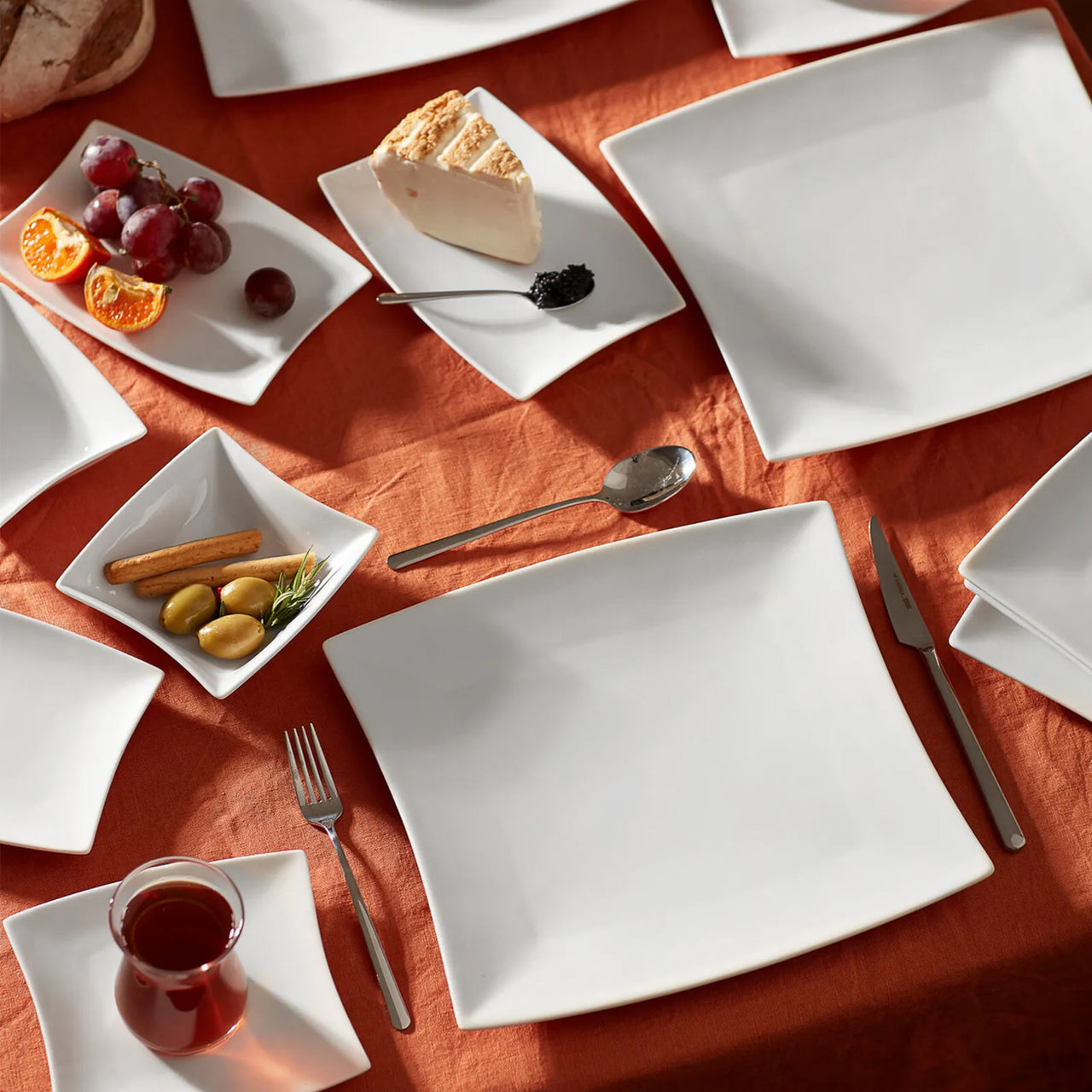 Karaca New Perfect White Morgenmads Porcelænssæt - 26 dele 6 personer