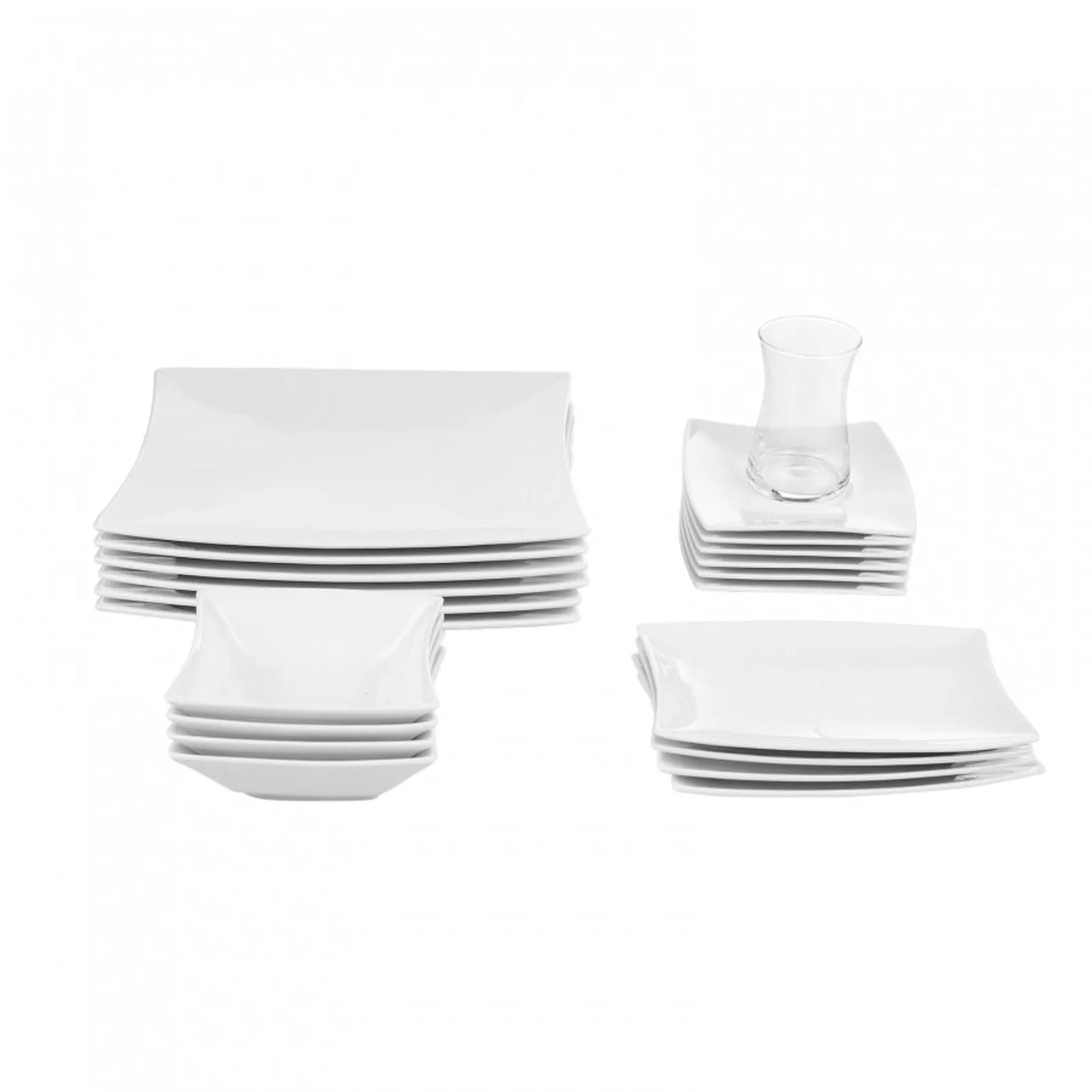 Karaca New Perfect White Morgenmads Porcelænssæt - 26 dele 6 personer