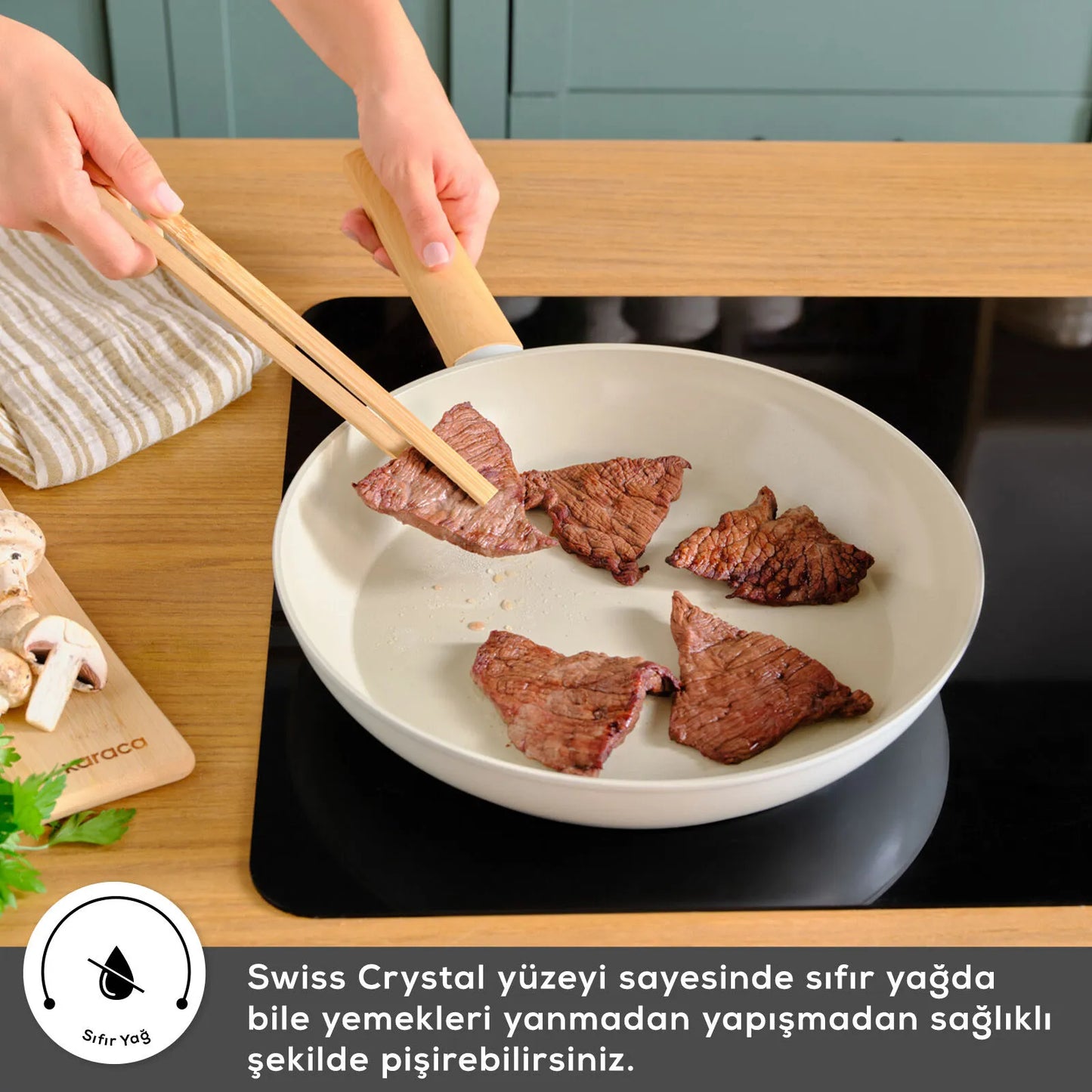 Karaca Swisscrystal Stegepande | 30 cm – induktionsbund