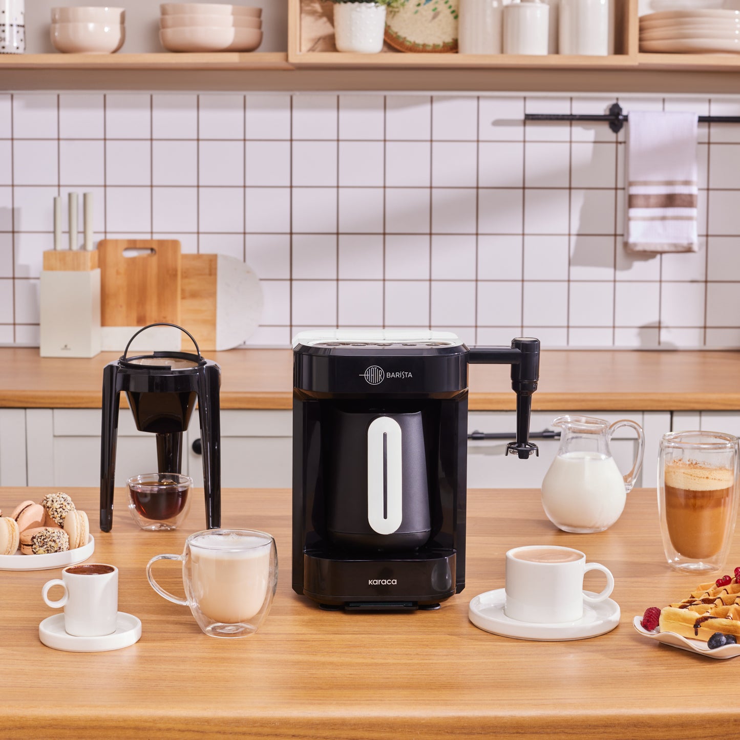 Karaca Hatir Barista Latte & Tyrkisk Kaffemaskine - Pearl White