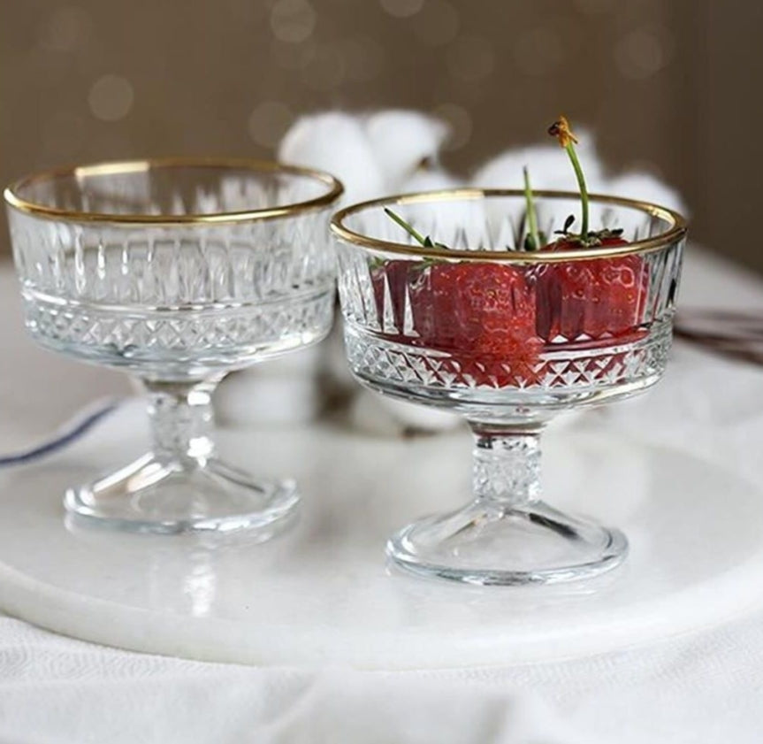 Dessertglas 2 stk - Pasabahce Elysia Golden Touch - Løven Home