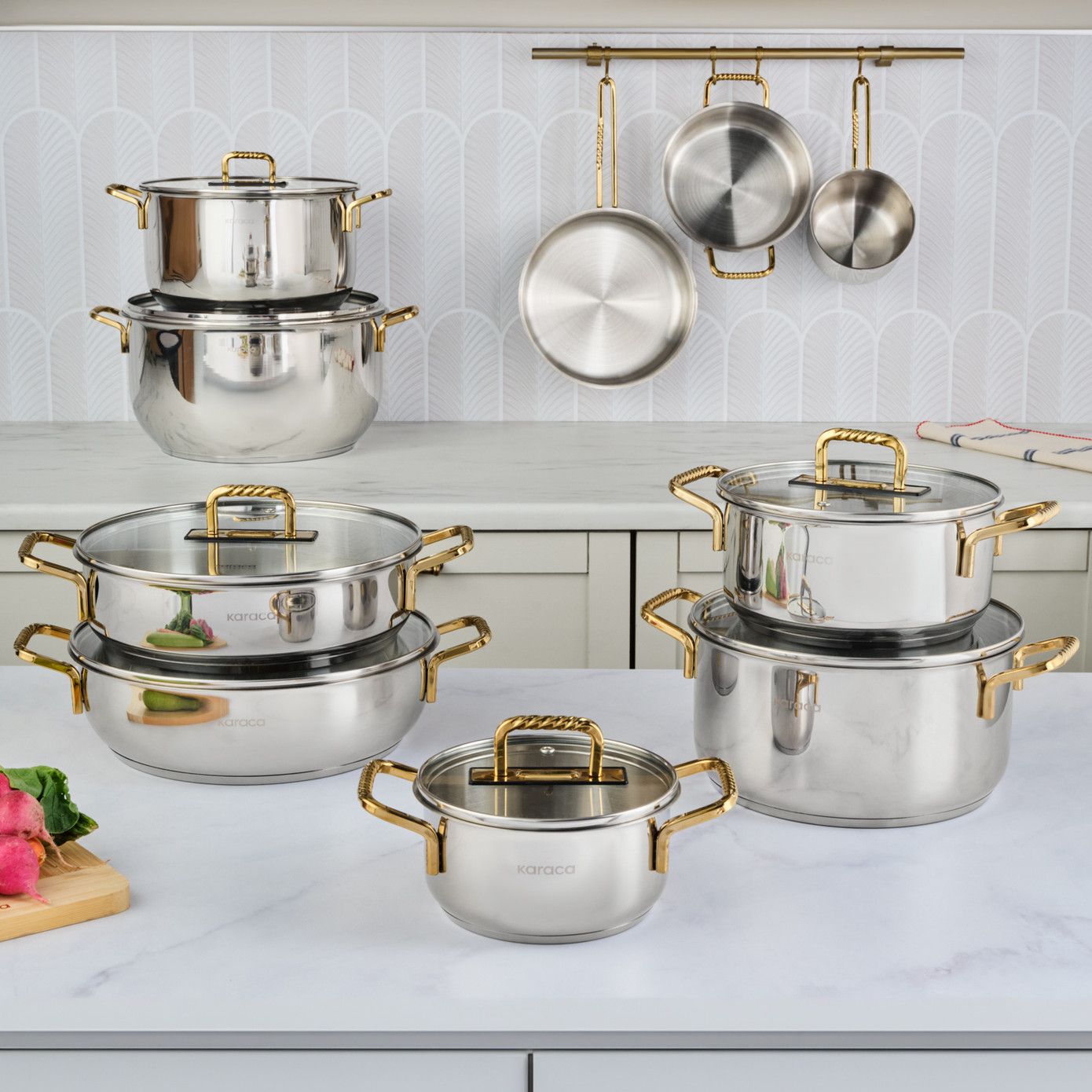 Karaca Maçka Stegepande Rustfrit Stål – 24 cm - Induktion - Guld