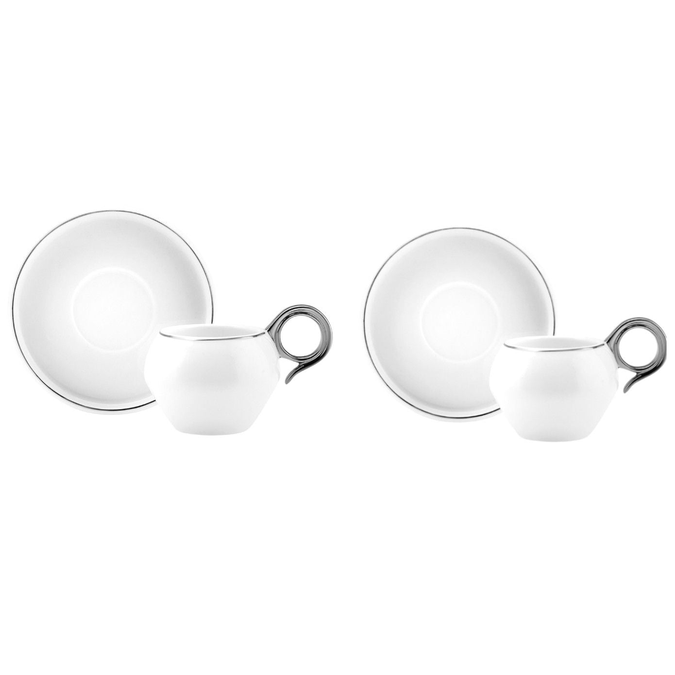 KARACA VENUS ESPRESSOKOPPER TIL 2 PERSONER (100 ml.), HVID/GULD