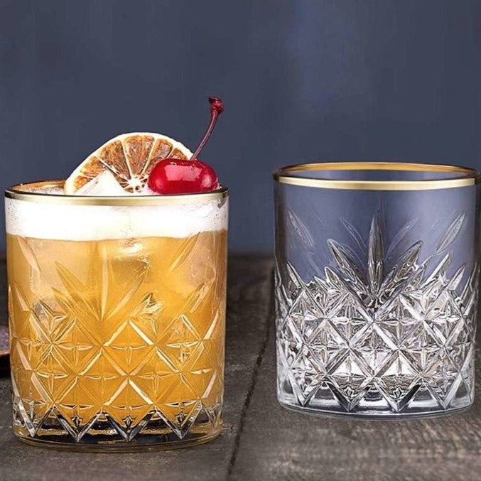 Glas sæt med 4 glas - fra Pasabahce Golden Touch Timeless - Løven Home