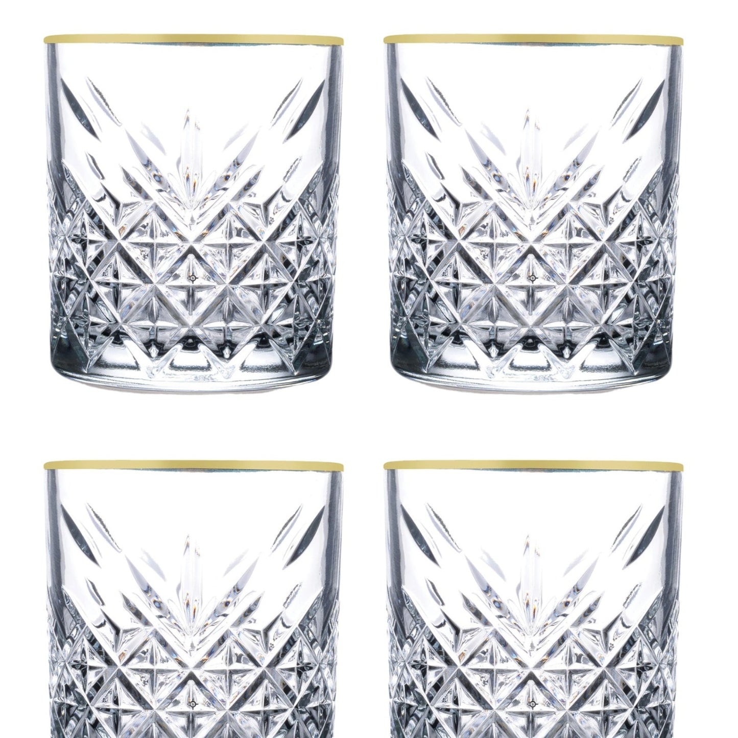 Glas sæt med 4 glas - fra Pasabahce Golden Touch Timeless - Løven Home