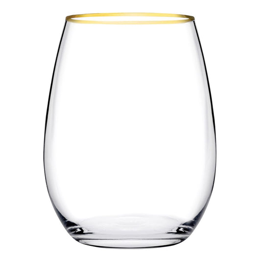 Glas sæt med 6 glas - Amber Sæt fra Pasabahce Golden Touch - - Løven Home