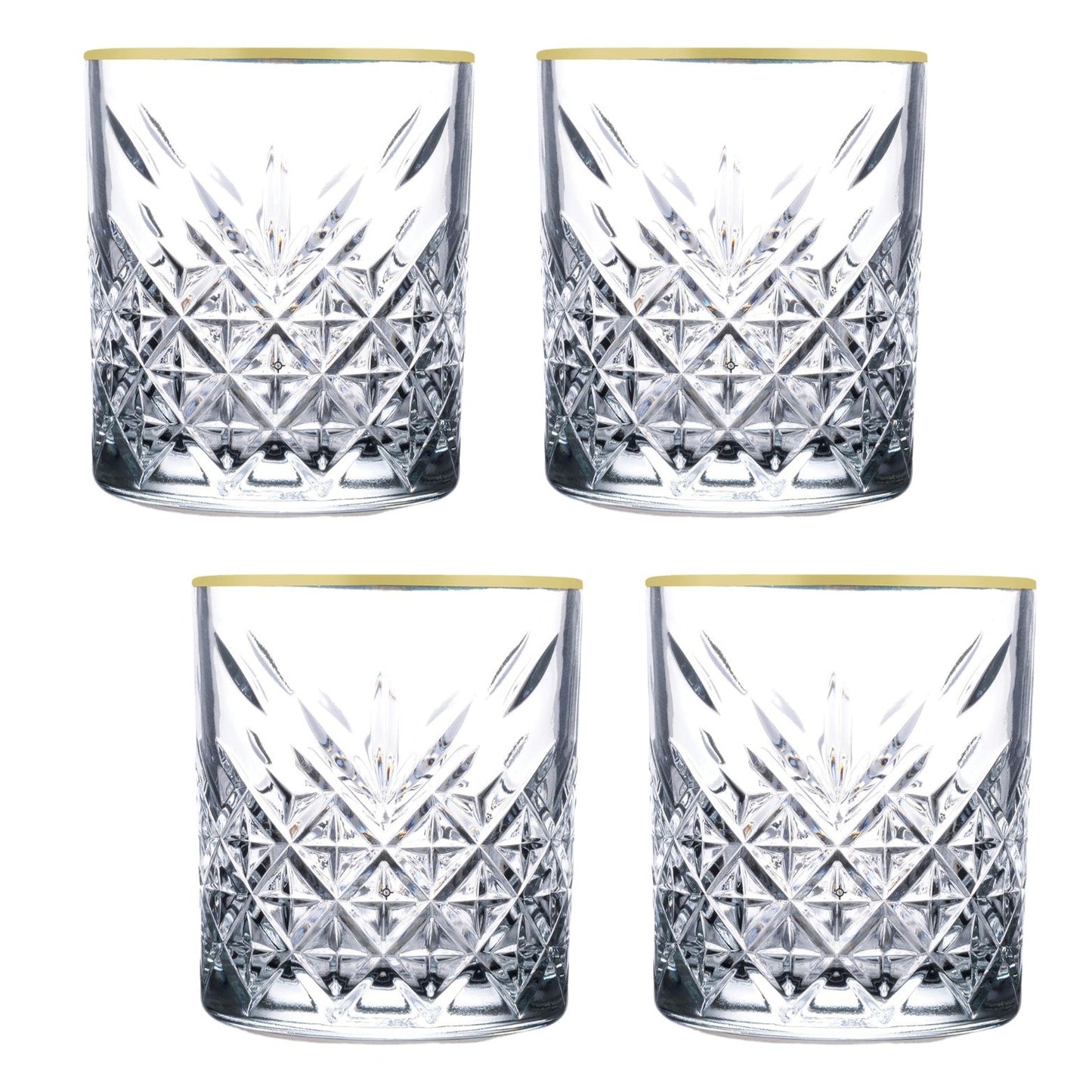 Glas sæt med 4 glas - fra Pasabahce Golden Touch Timeless - Løven Home