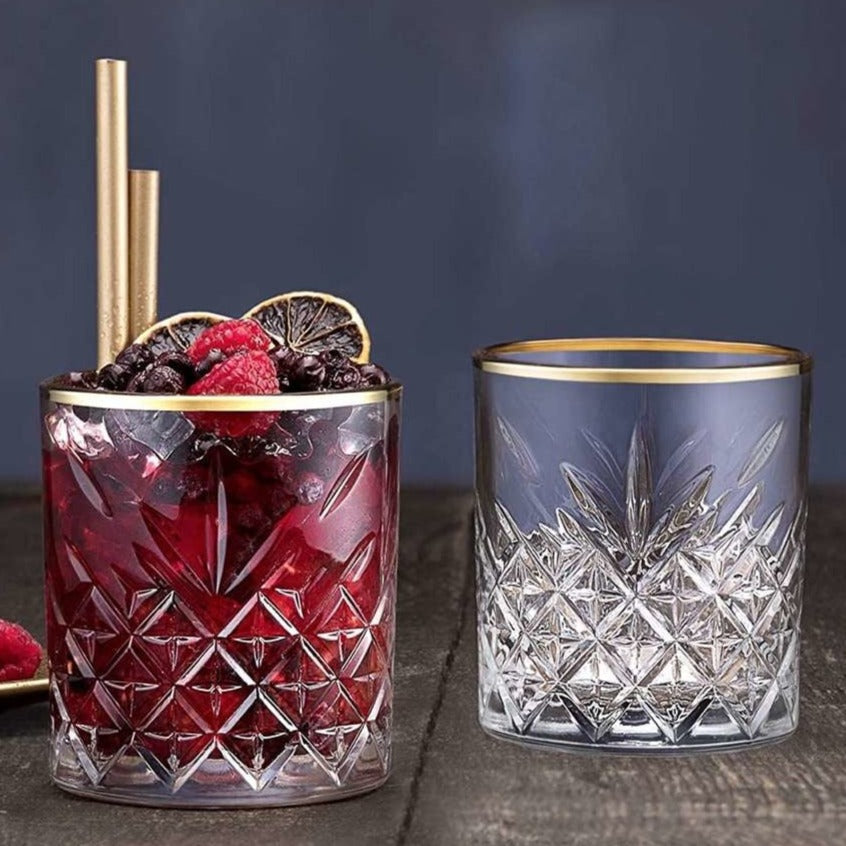 Glas sæt med 4 glas - fra Pasabahce Golden Touch Timeless - Løven Home