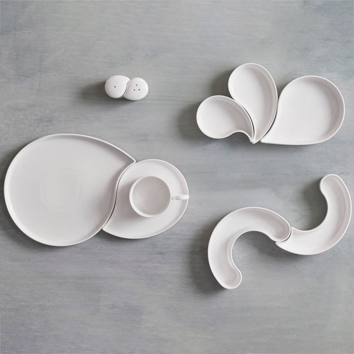 Karaca Streamline Bone Waterway 29-delt Morgenmadssæt til 6 personer - Hvid