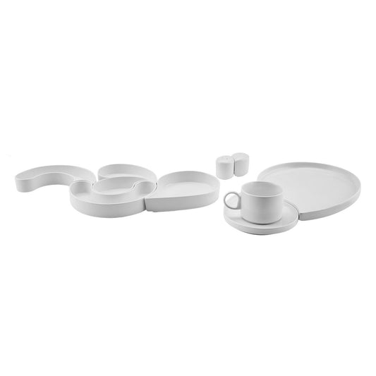 Karaca Streamline Bone Waterway 29-delt Morgenmadssæt til 6 personer - Hvid