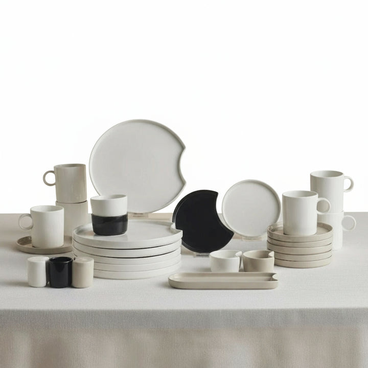 Karaca Red Carpet Collection X Hussein Chalayan – Forever Bone Poly 28-delt Morgenmadssæt til 6 personer