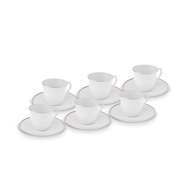 KARACA SERAF ESPRESSO KAFFESÆT 12 DELE, 90 ML, HVID/GULD