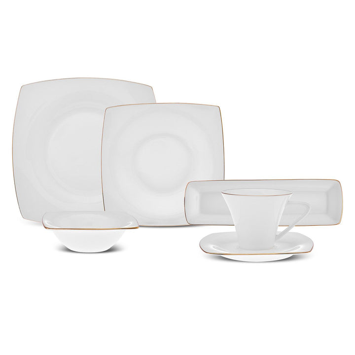 Karaca Fine Pearl Ragusa 26-delt Morgenmadssæt til 6 personer Guld